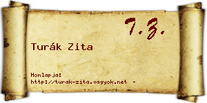 Turák Zita névjegykártya